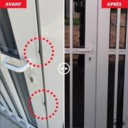 Réparation d'une porte en alu