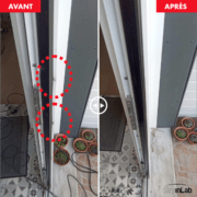 Réparation d'une porte en alu