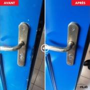 Réparation d'une porte en alu