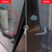 Réparation d'une porte en alu