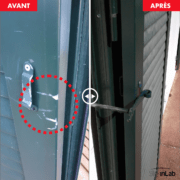 Réparation d'un volet en alu