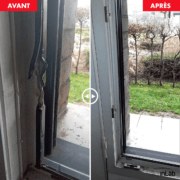 Réparation d'une fenêtre PVC après effraction avec de gros dommages