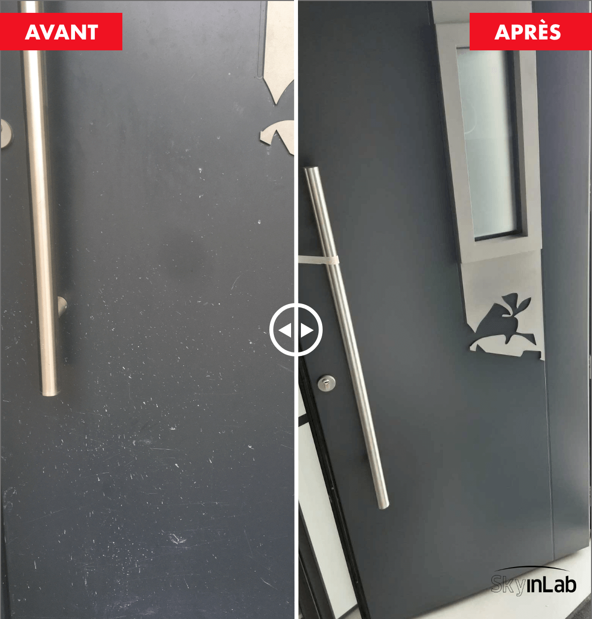 remise-en-etat-porte-entree-alu Remise en état d'une porte d'entrée en aluminium endommagée