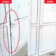 Réparation d'un porte de service Alu suite à effraction