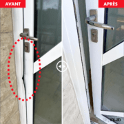 Réparation et laquage d'une porte ALU