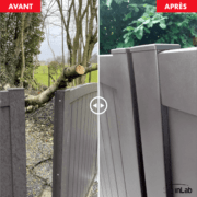 Réparation d'un portail endommagé par une chute de branche lors d'une tempête